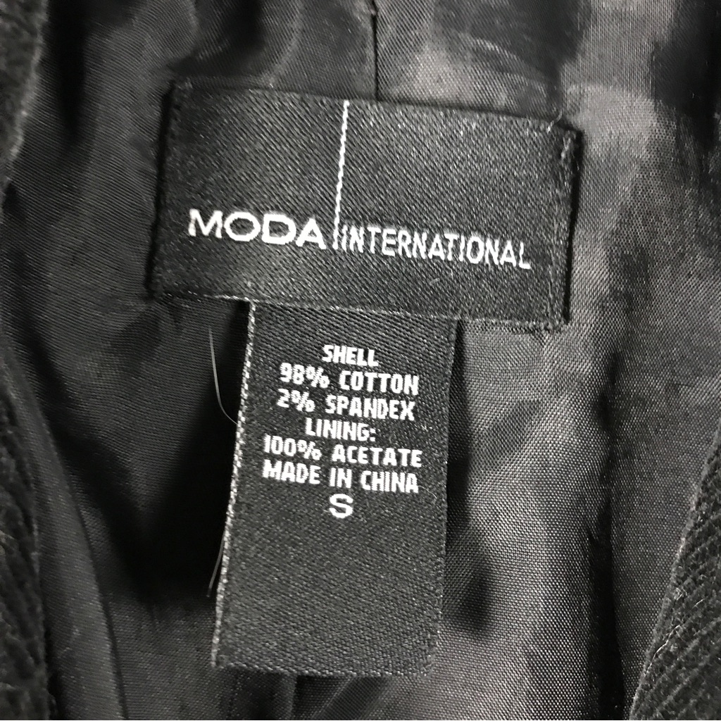 Nw0t Corduroy Elbow Patch Blazer Moda International Double Breasted Coat Vs — image 6 of 8